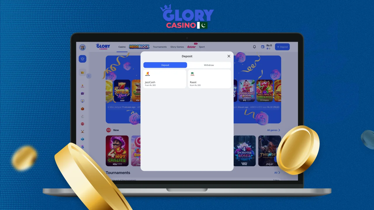Available Banking Options in Glory Casino Pakistan